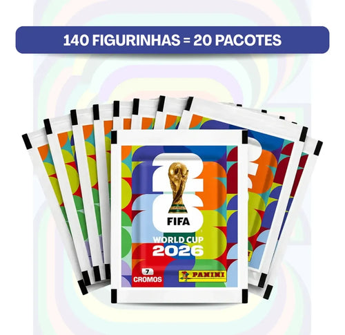Imagem 2 de 6 de Kit Album Copa Do Mundo Fifa 2026 Capa Mole + Figurinhas