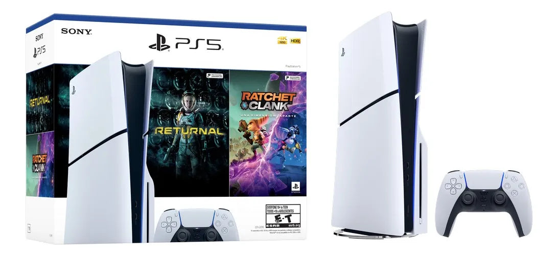 Console PlayStation 5 Midia Fisica Slim Branco 1TB Returnal e Ratchet e Clank Controle Sem Fio Dualsense Branco - Image 2