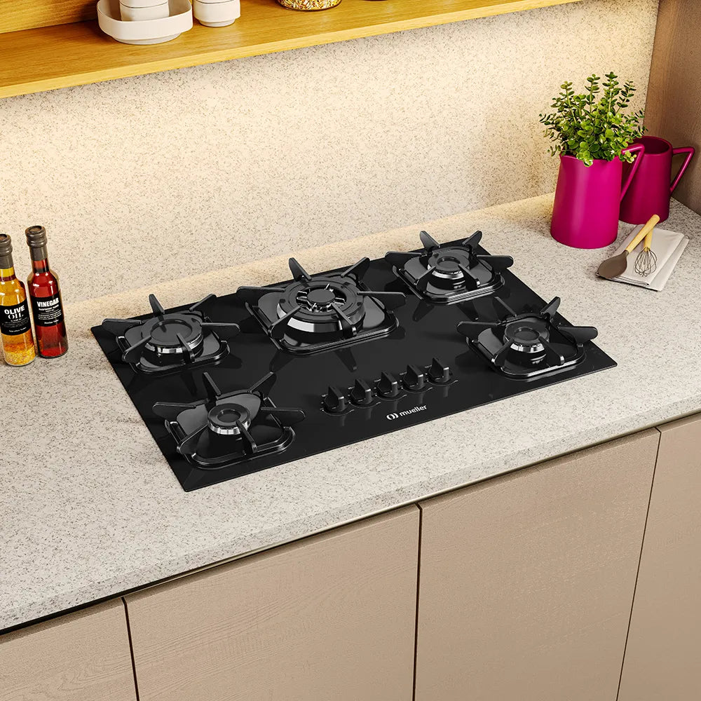 Cooktop Mueller 5 bocas Preto com Queimador Tripla chama - Image 2