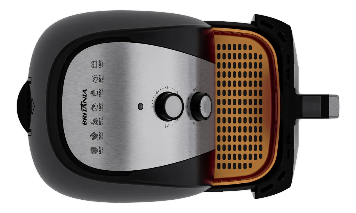 Britânia air fryer BFR51 5,5L antiaderente gold potência de 1500w cor preto - Image 6