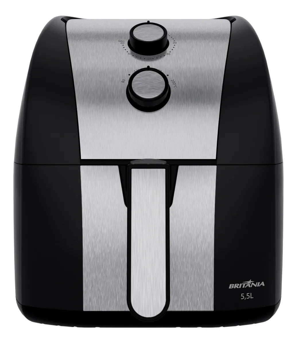 Britânia air fryer BFR51 5,5L antiaderente gold potência de 1500w cor preto - Image 3