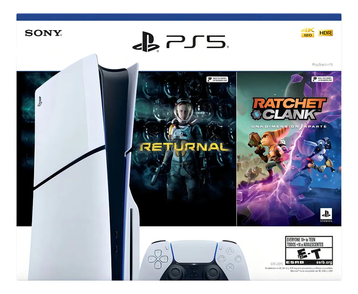 Console PlayStation 5 Midia Fisica Slim Branco 1TB Returnal e Ratchet e Clank Controle Sem Fio Dualsense Branco - Image 3