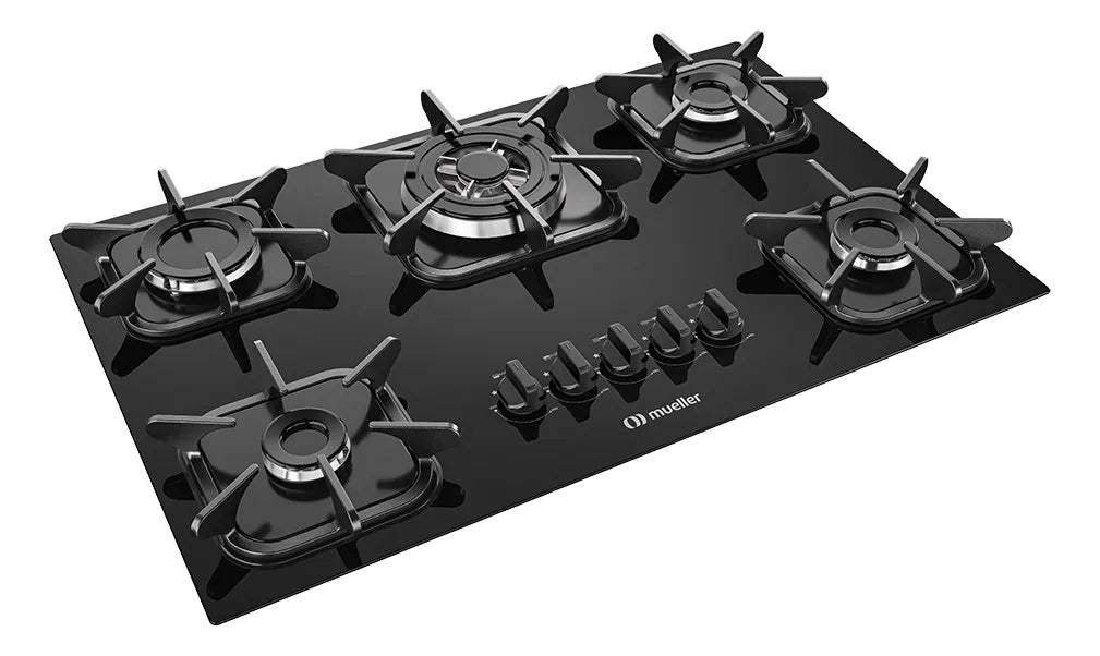 Cooktop Mueller 5 bocas Preto com Queimador Tripla chama - Image 3