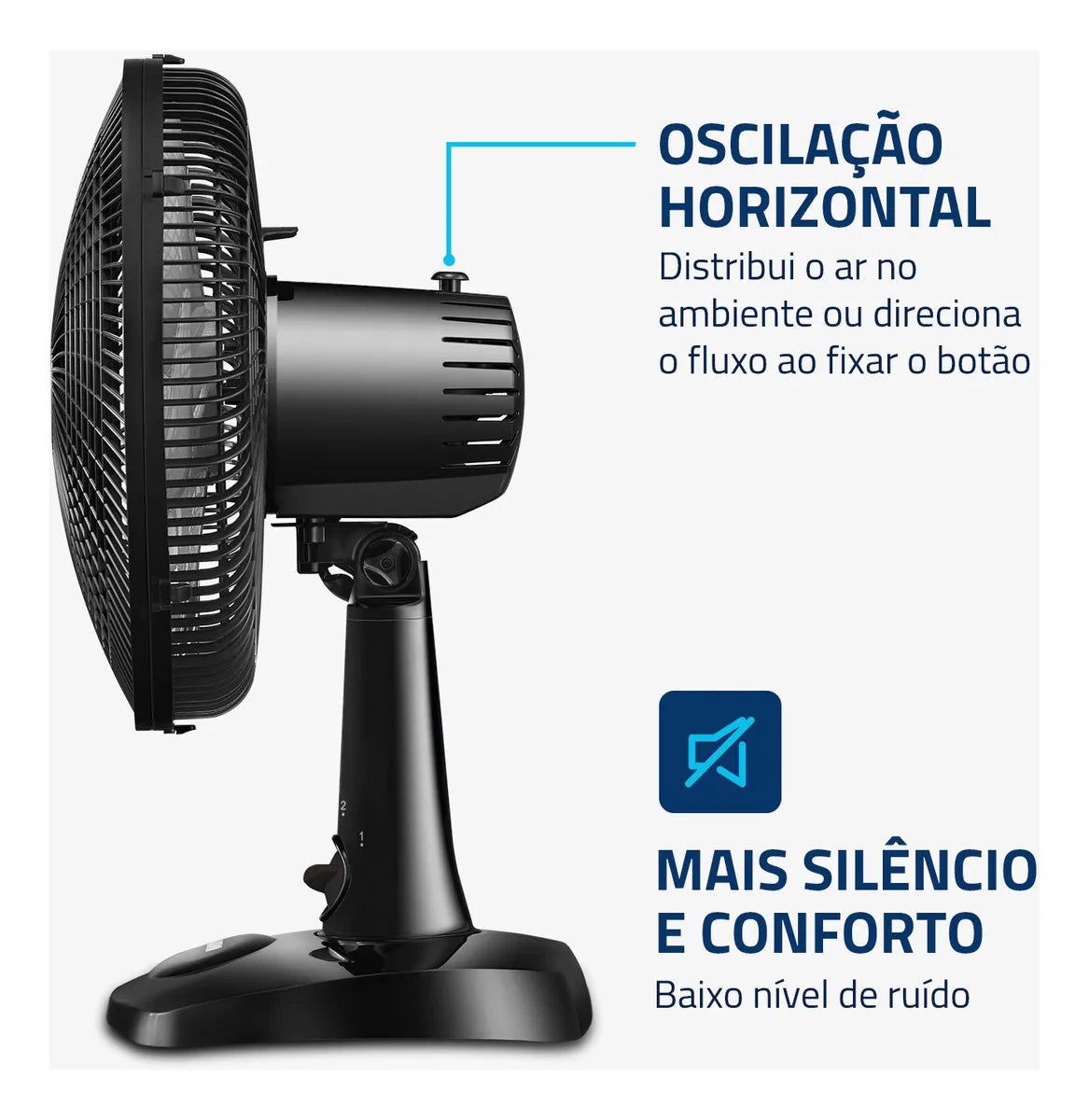 Ventilador de Mesa 30cm Super Power Mondial 60W VSP-30-B - Image 4