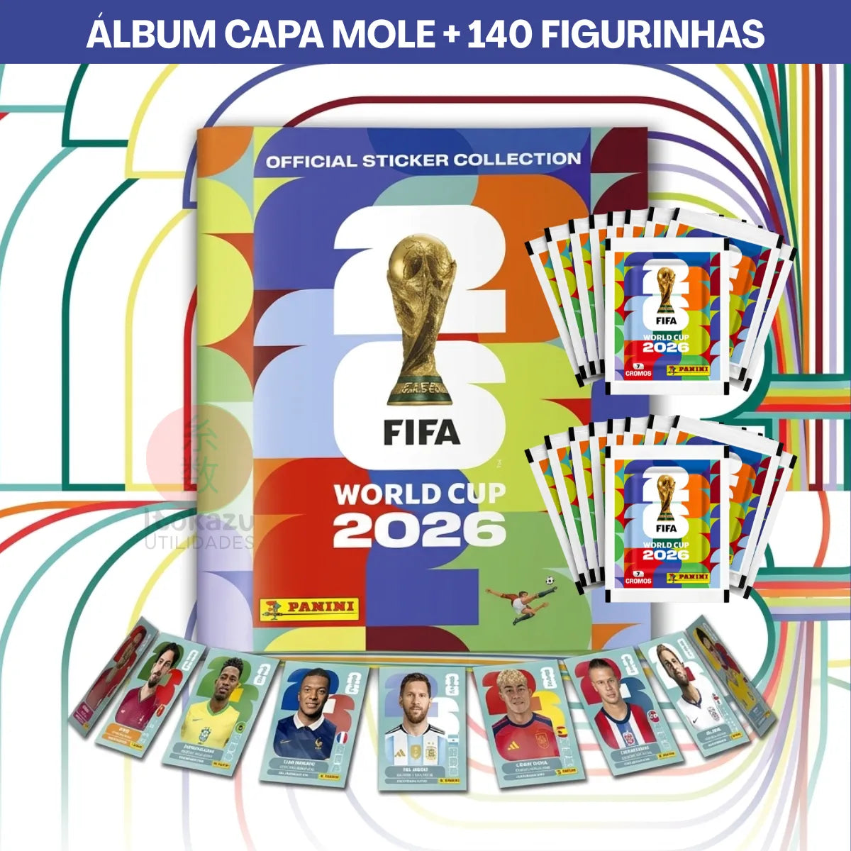 Kit Album Copa Do Mundo Fifa 2026 Capa Mole + Figurinhas - Image 1