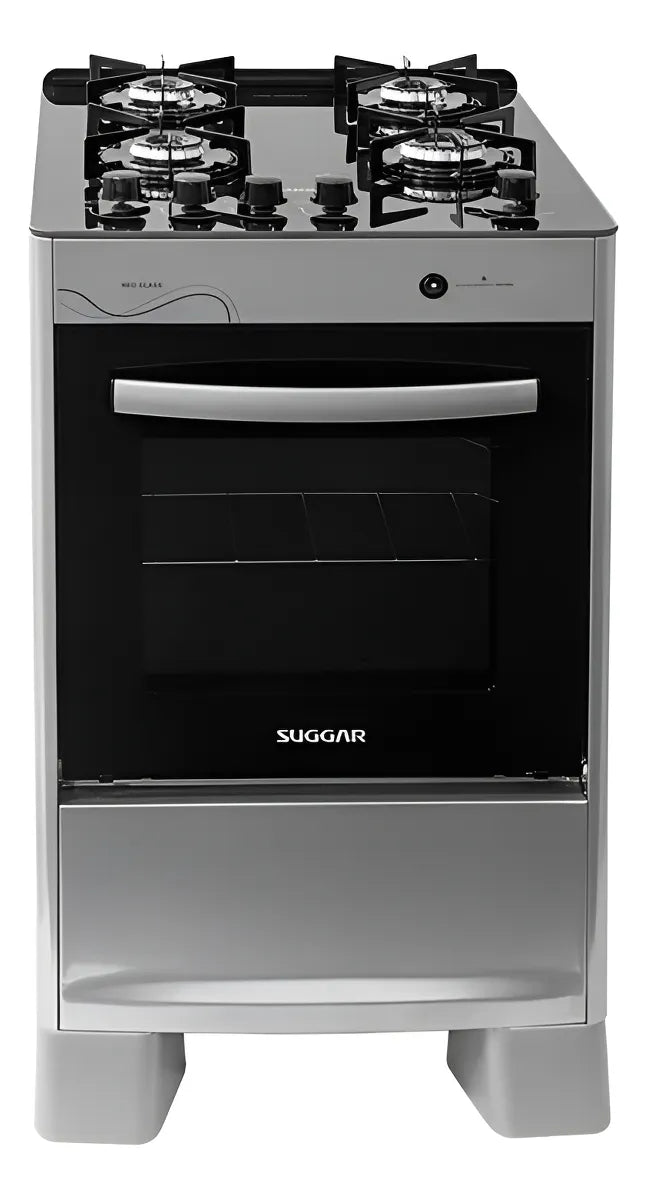 Fogão De Piso 4 Bocas Mesa Vidro Neo Glass Suggar Bivolt - Image 1