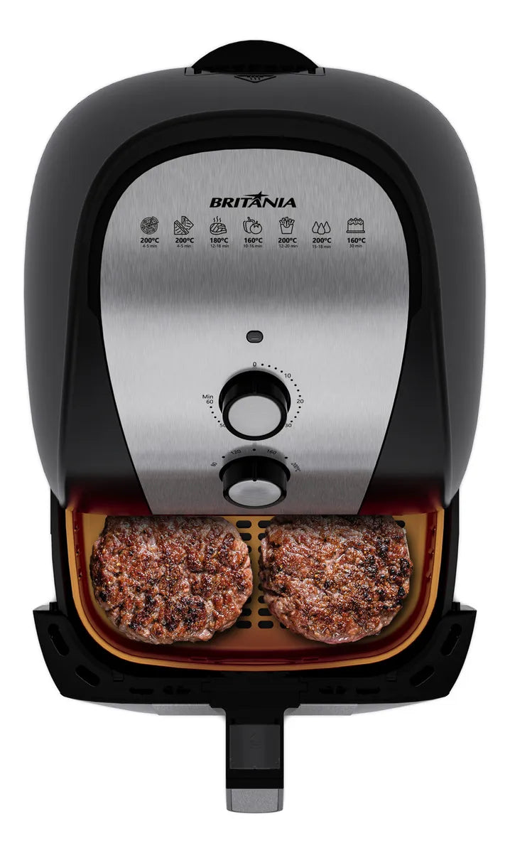 Britânia air fryer BFR51 5,5L antiaderente gold potência de 1500w cor preto - Image 2