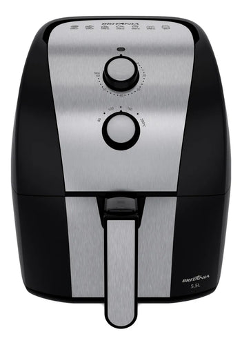 Imagem 5 de 6 de Britânia air fryer BFR51 5,5L antiaderente gold potência de 1500w cor preto