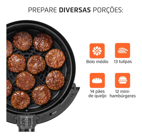 Imagem 3 de 6 de Fritadeira De Ar Af-35-bf Air Fryer 3,5l Preta Mondial